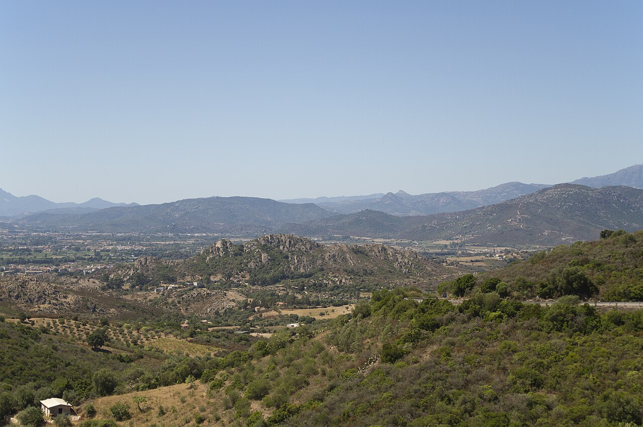 Il paese di Triei, nell'entroterra dell'Ogliastra