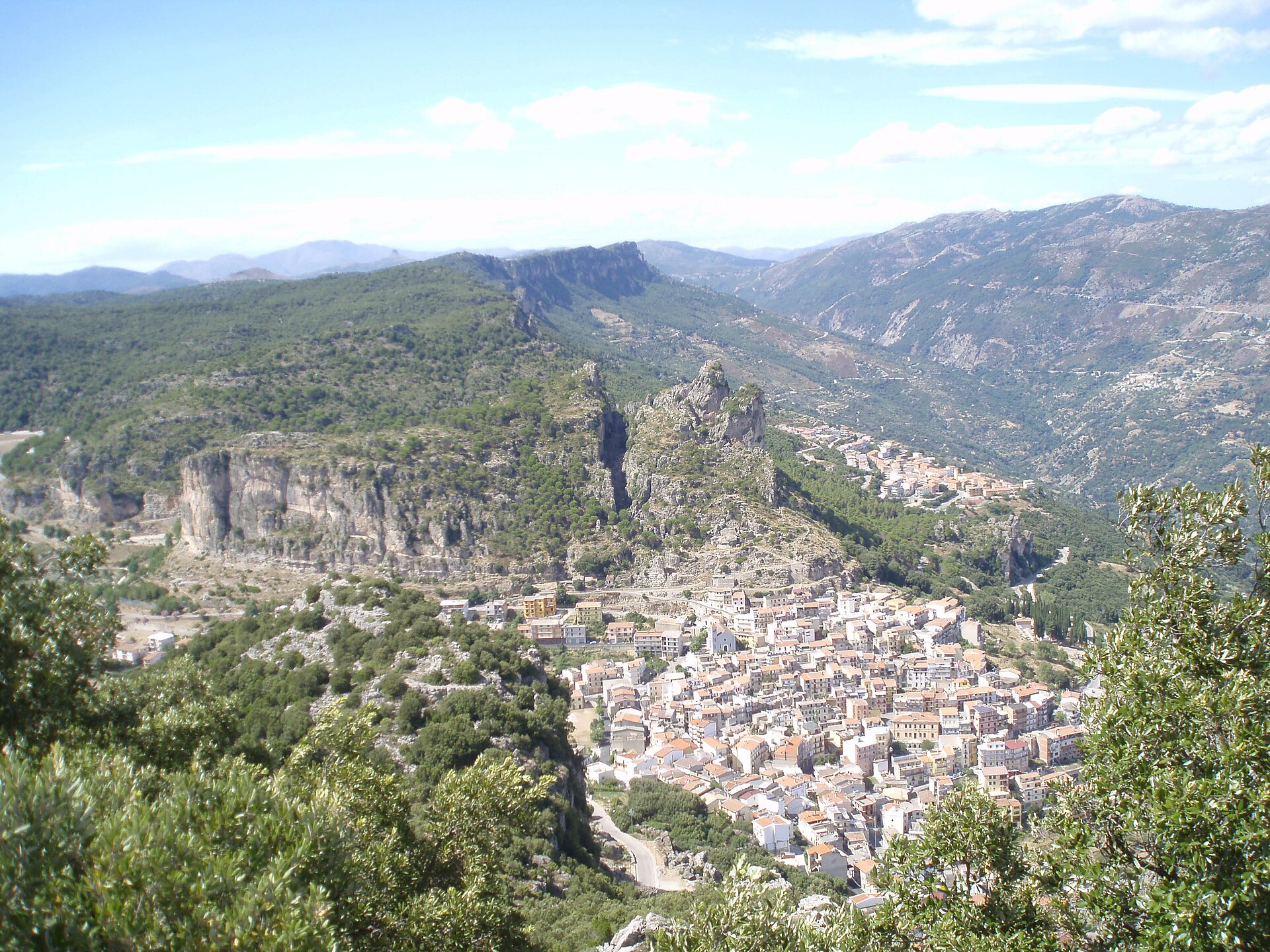 Ulassai seen from Bruncu Matzeu, on Monte Tisiddu